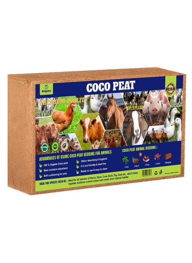 Nelgates Coco peat for Reptile, Horse, Cow, Hen, Pig, Goat Bedding, Natural Coco peat 650g - Image 1